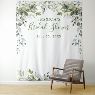 Eucalyptus Bridal Shower Chic Photo Booth Backdrop