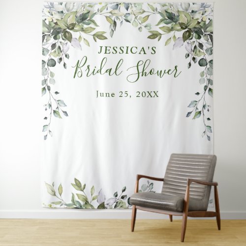 Eucalyptus Bridal Shower Chic Photo Booth Backdrop