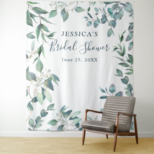 Eucalyptus Bridal Shower Chic Photo Booth Backdrop