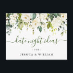 Eucalyptus Bridal Shower Date Night Idea Card<br><div class="desc">For further customization,  please click the "customize further" link and use our design tool to modify this template. 
If you need help or matching items,  please contact me.</div>