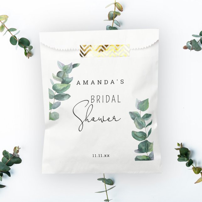 Eucalyptus - bridal shower  favor bag (Creator Uploaded)
