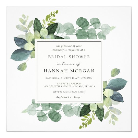 Eucalyptus Bridal Shower Invitation
