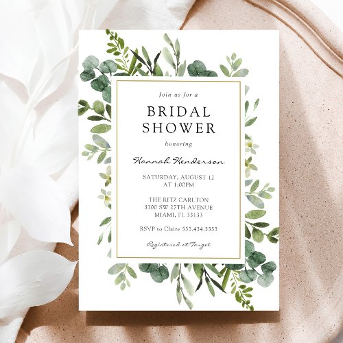 Eucalyptus Bridal Shower Invitation