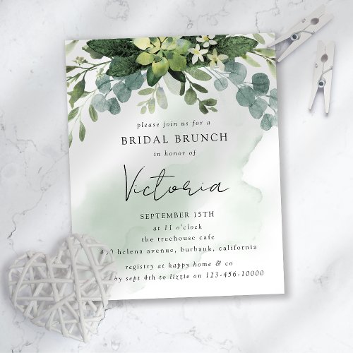 Eucalyptus Bridal Shower Invitation