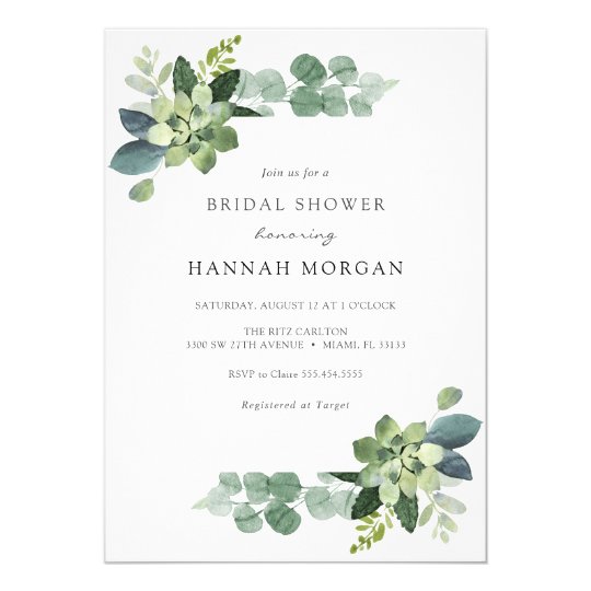 Eucalyptus Bridal Shower Invitation