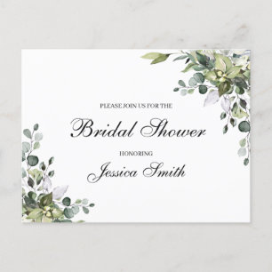 Eucalyptus Bridal Shower Invitation Postcard