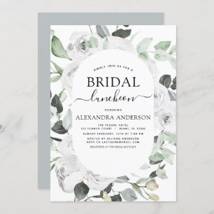 Eucalyptus Bridal Shower Luncheon Floral Invitation