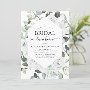 Eucalyptus Bridal Shower Luncheon Floral Invitation