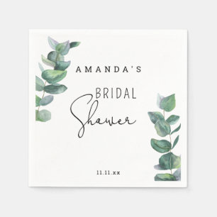Eucalyptus - bridal shower  napkins