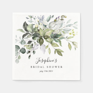 Eucalyptus Bridal Shower Paper Napkin's Napkins