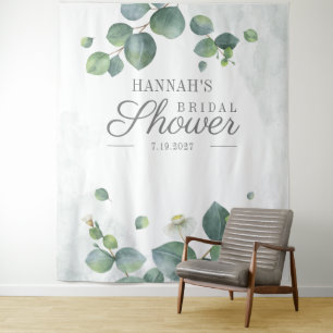 Eucalyptus Bridal Shower Photo Booth Backdrop