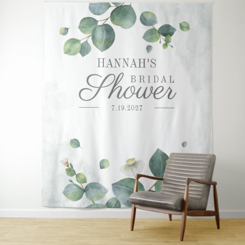 Eucalyptus Bridal Shower Photo Booth Backdrop