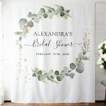 Eucalyptus Bridal Shower Photo Booth Backdrop<br><div class="desc">Eucalyptus Botanical Greenery and Faux Gold Foil Watercolor Spring or Summer Wedding Bridal Shower Photo Booth Backdrop - includes beautiful and elegant script typography with modern greenery foilage for the special Wedding day celebration.</div>