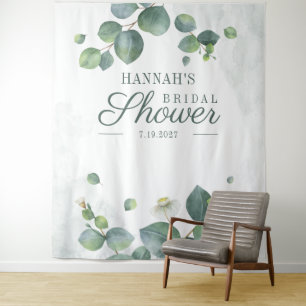 Eucalyptus Bridal Shower Photo Booth Backdrop