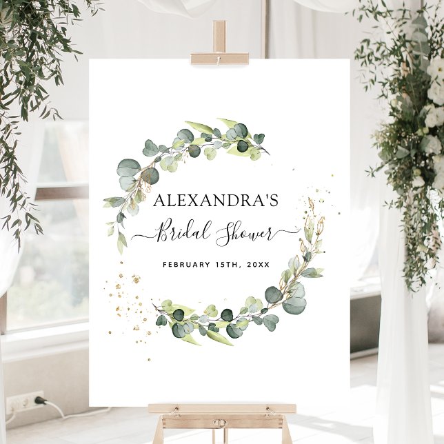 Eucalyptus Bridal Shower Photo Booth Backdrop Foam Board (Creator Uploaded)