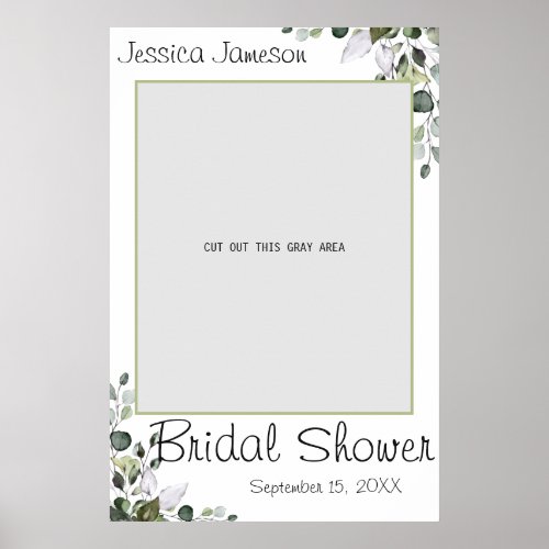Eucalyptus Bridal Shower Photo Prop Poster