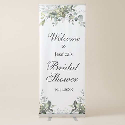 Eucalyptus Bridal Shower Retractable Banner