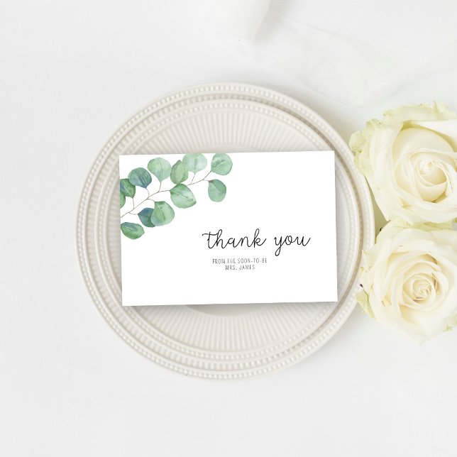 Eucalyptus -  Bridal Shower thank you card (Creator Uploaded)