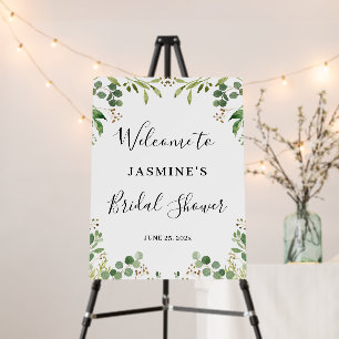 Eucalyptus Bridal Shower Welcome Foam Board