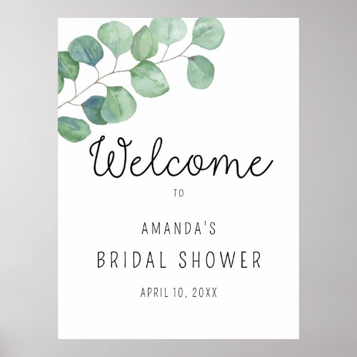Eucalyptus _ Bridal Shower Welcome Sign