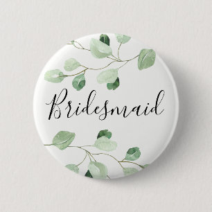 eucalyptus bridesmaid button