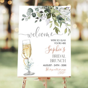 Eucalyptus Brunch and Bubbly Bridal Shower Sign