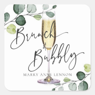 Eucalyptus Brunch and Bubbly Favor Tags
