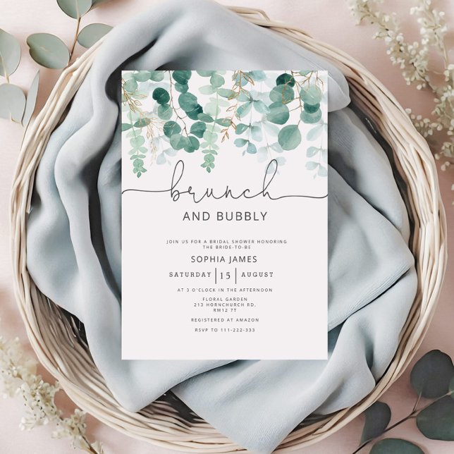 Eucalyptus Brunch and bubbly  invitation (Creator Uploaded)