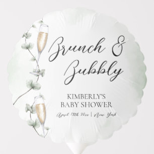 Eucalyptus Brunch Champagne Garden Baby Shower Balloon