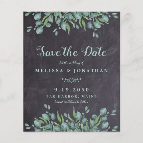 Eucalyptus Budget Wedding Save The Date