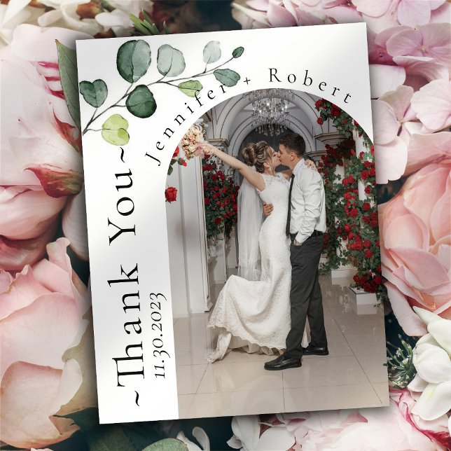 Eucalyptus Budget Wedding Thank you cards Flyer (Creator Uploaded)