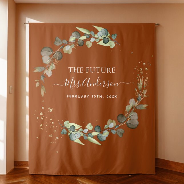 Eucalyptus Burnt Orange Future Mrs. Backdrop (Creator Uploaded)