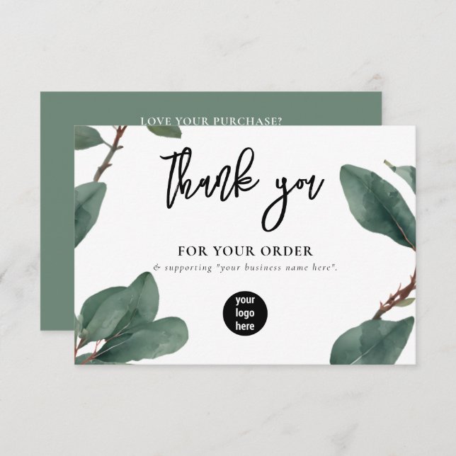 Eucalyptus Business Thank You Logo Social Media (Front/Back)