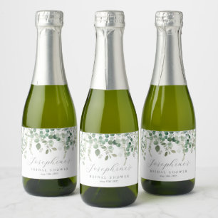 Eucalyptus Calligraphy Script Mini Bottle Labels