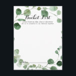 Eucalyptus Calligraphy Wedding Bucket List Cards<br><div class="desc">These calligraphy wedding bucket list cards are the perfect activity for a modern wedding reception or bridal shower. The design features watercolor hand-drawn elegant botanical eucalyptus branches and leaves. Change the wording to suit any life event. Bucket list sign is sold separately.</div>