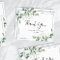 Eucalyptus Calligraphy Wedding Thank You Card