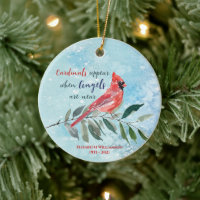 Eucalyptus Cardinals Memorial Keepsake Photo