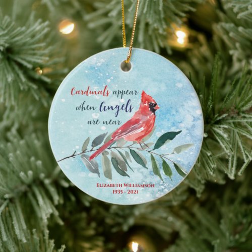 Eucalyptus Cardinals Memorial Keepsake Photo