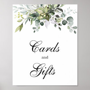 Eucalyptus Cards and Gifts Poster Sign