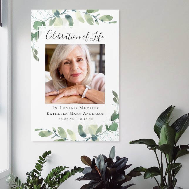 Eucalyptus Celebration of Life Photo Welcome Sign (Creator Uploaded)