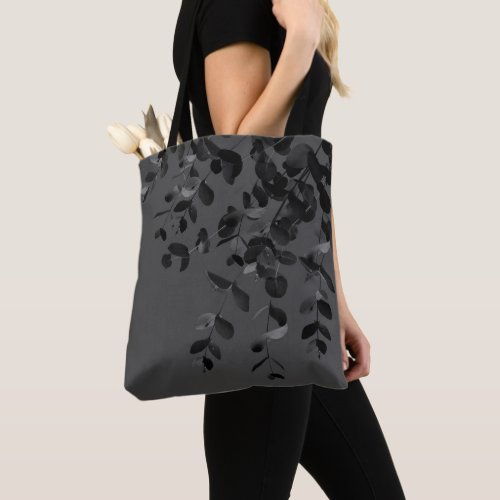 Eucalyptus Charcoal Noir Delight 1 foliage art Tote Bag