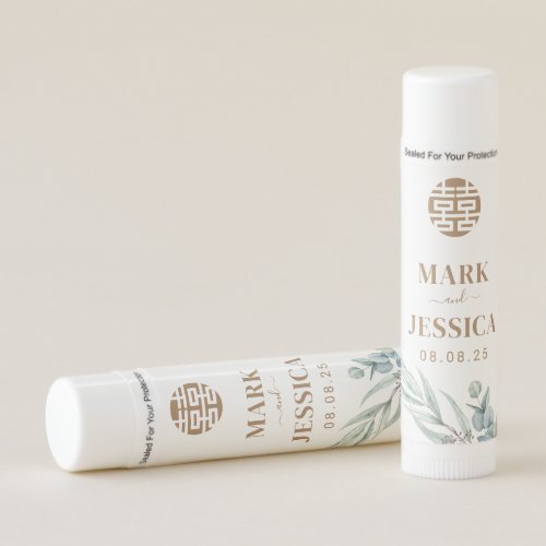 Eucalyptus Chinese Wedding Lip Balm Favor