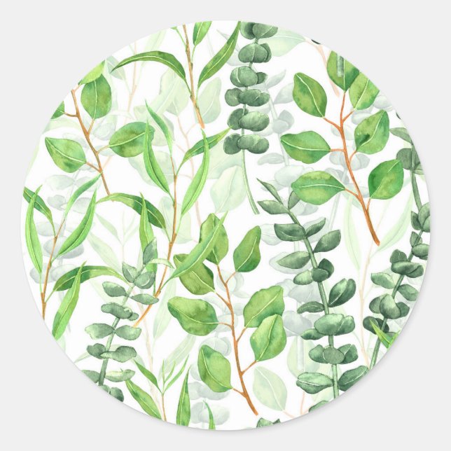 Eucalyptus Classic Round Sticker (Front)
