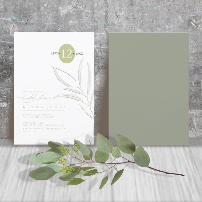 Eucalyptus Color Tones Bridal Shower Green ID901 (Creator Uploaded)