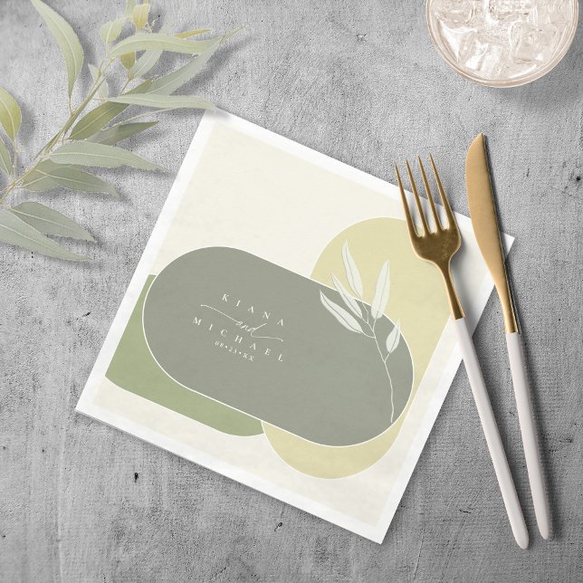 Eucalyptus Color Tones Wedding Green2 ID901 Napkin (Creator Uploaded)