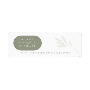 Eucalyptus Color Tones Wedding Green ID901 Label