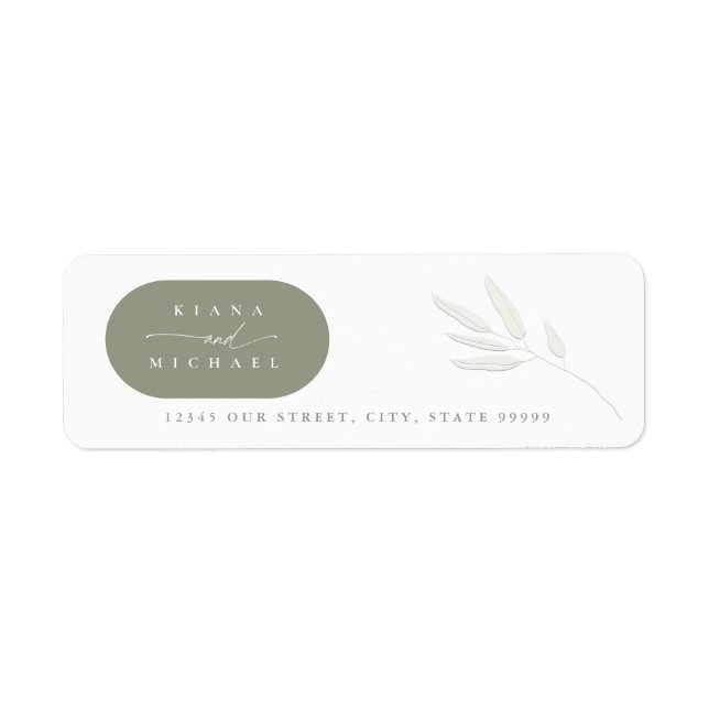 Eucalyptus Color Tones Wedding Green ID901 Label (Front)