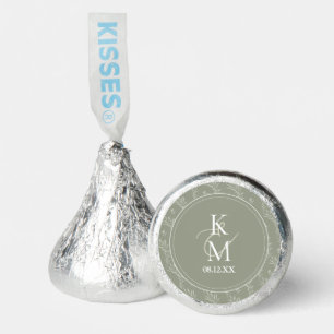 Eucalyptus Color Tones Wedding Initials Gr ID901 Hershey®'s Kisses®