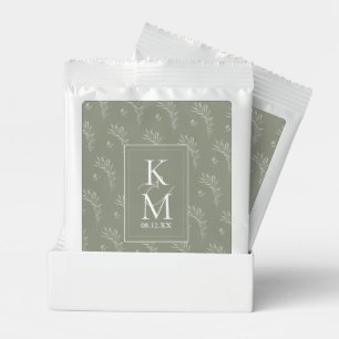 Eucalyptus Color Tones Wedding Initials Gr ID901 Margarita Drink Mix