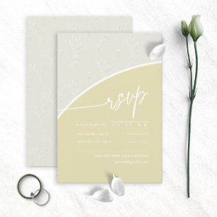 Eucalyptus Color Tones Wedding V1V Green ID901 RSVP Card